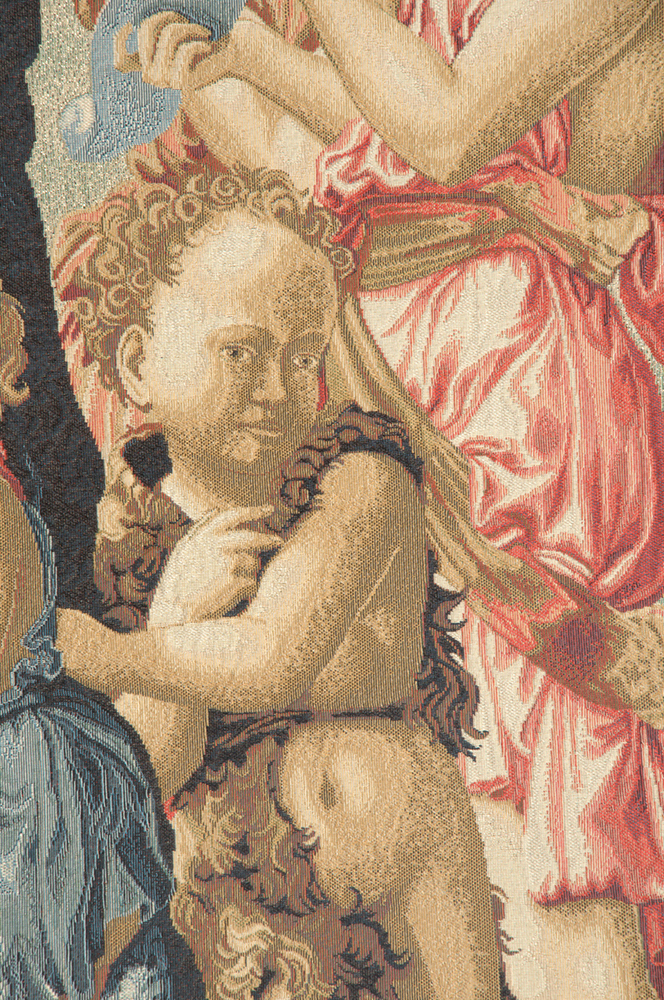 Michelangelo Madonna Manchester Vintage Tapestry Wall Hanging 38 x 24 in Renaissance Religious Jacquard Woven Wall Art