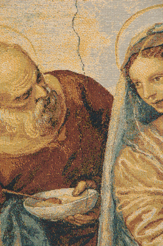 Paolo Veronese Madonna della Pappa Religious Tapestry Wall Hanging 22 x 25 Renaissance Christian Jacquard Woven Wall Art