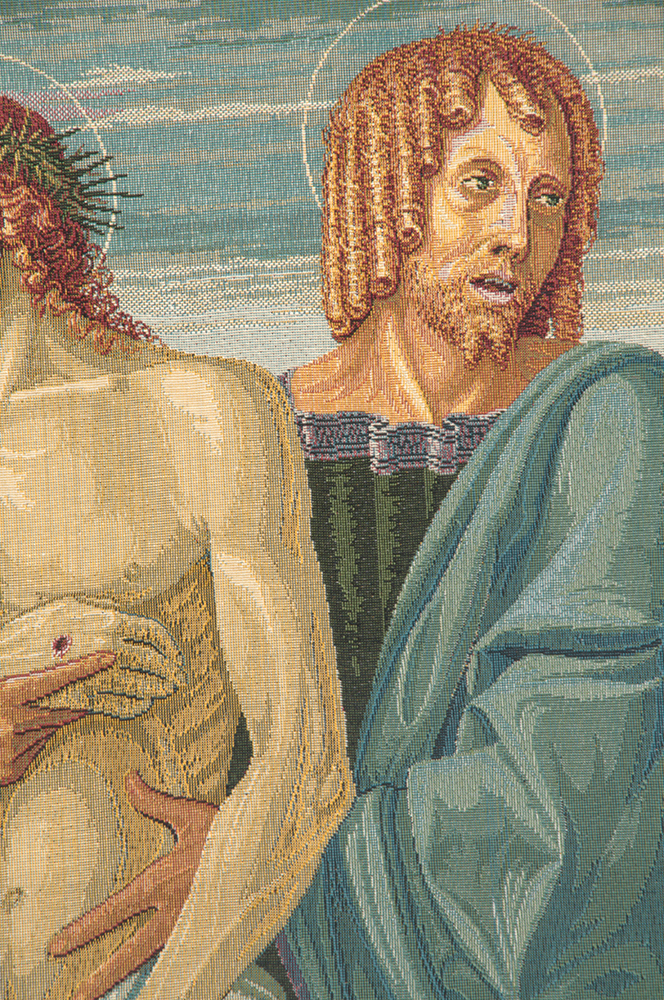 Giovanni Bellini Pieta Religious Tapestry Wall Hanging 20 x 25 in Renaissance Christian Jacquard Woven Wall Art