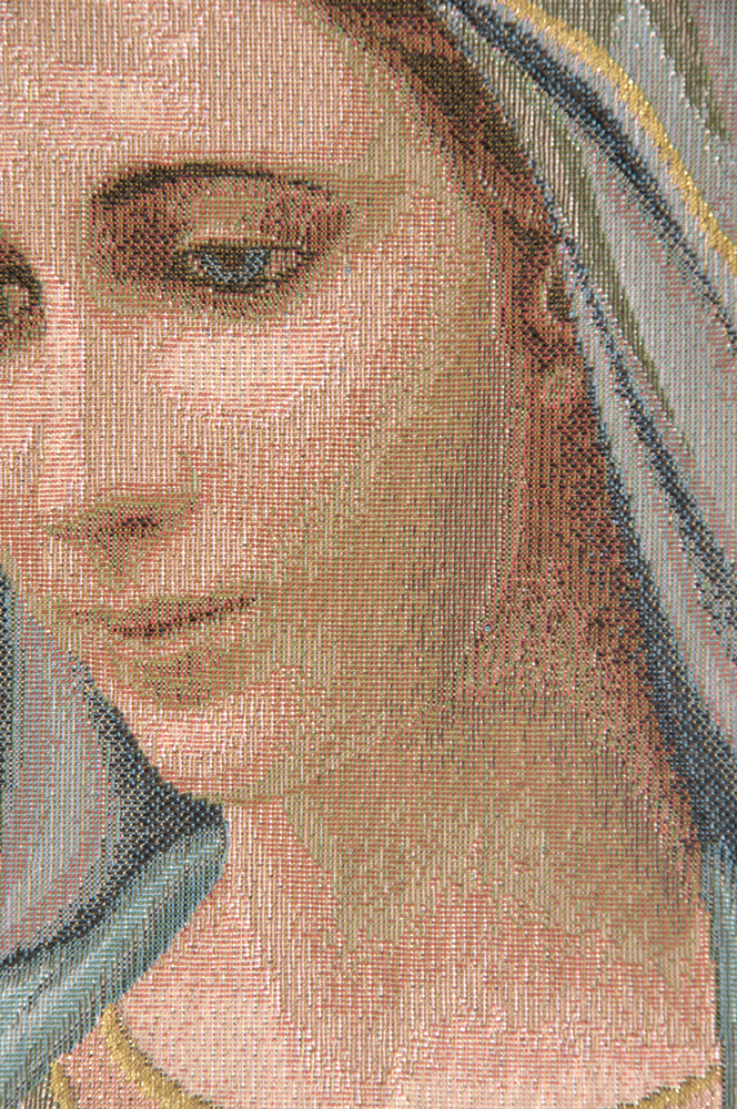 Raoul Vitale Madonna di Medjugorie Religious Tapestry Wall Hanging 9 x 6 in Christian Jacquard Woven Wall Art