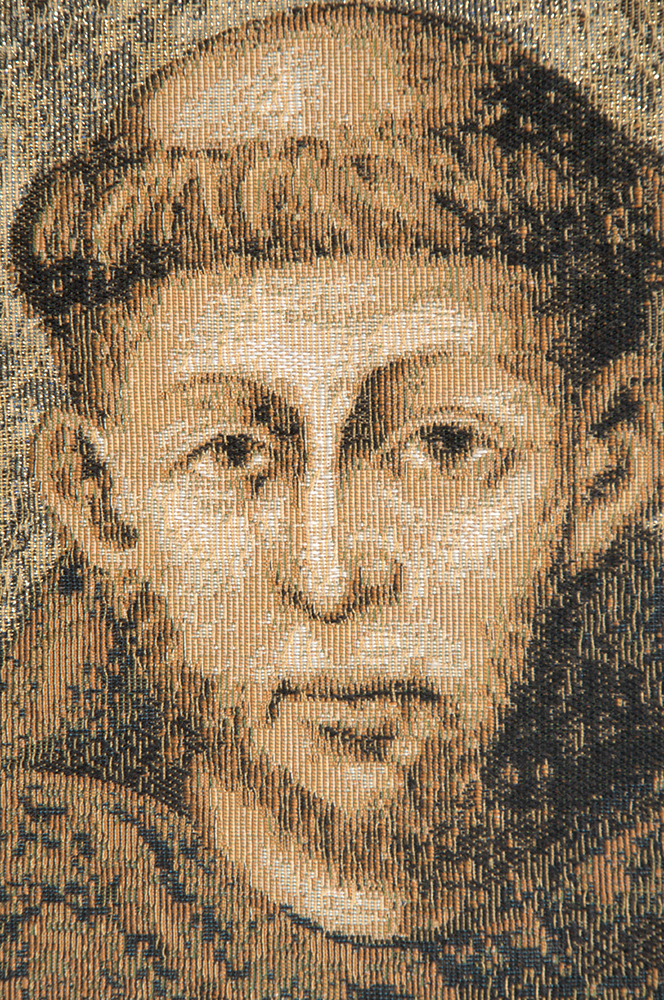 Alberto Passini St. Francis of Assisi Italian Tapestry Wall Hanging 18x11 Inch Cotton Jacquard Woven Wall Tapestry