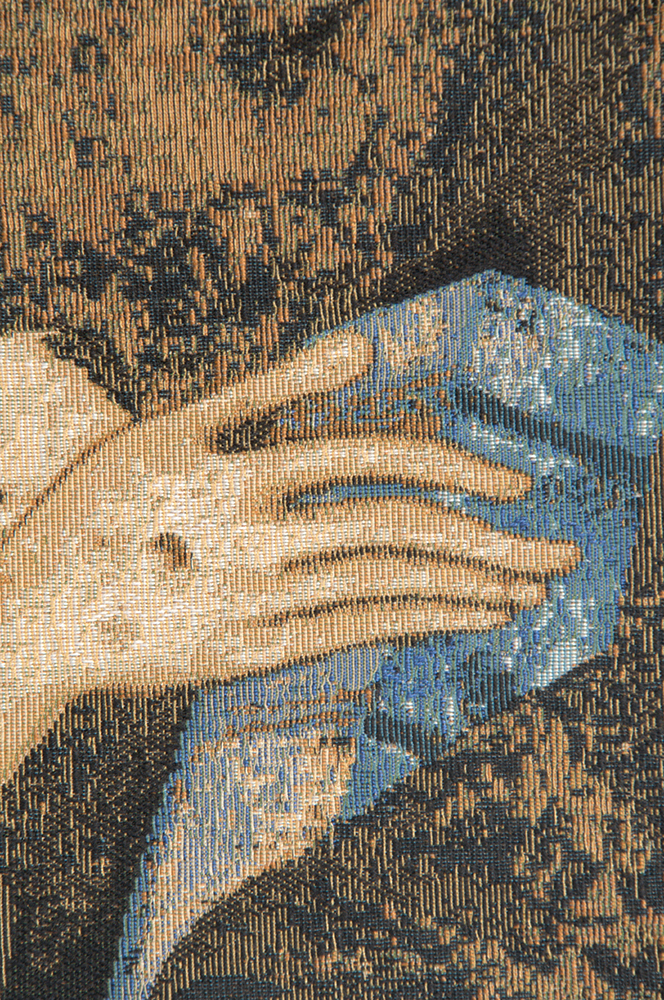 Alberto Passini St. Francis of Assisi Italian Tapestry Wall Hanging 18x11 Inch Cotton Jacquard Woven Wall Tapestry