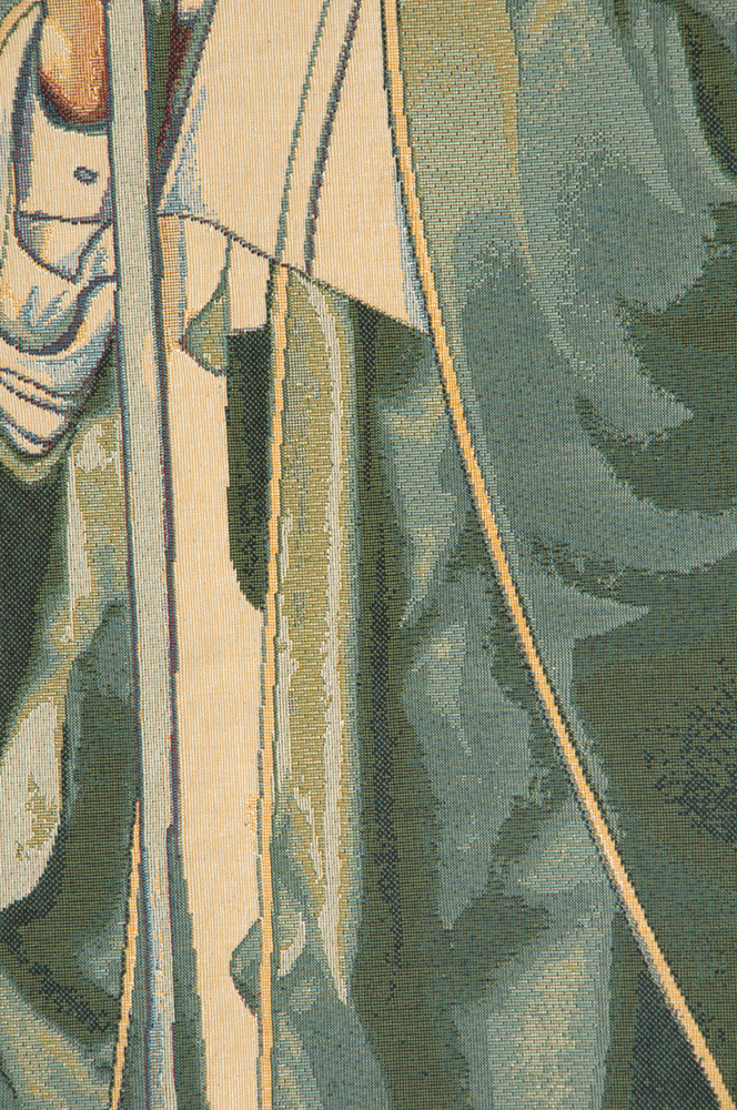 Pope John Paul II Italian Tapestry Wall Hanging 24x17 Inch Cotton Jacquard Woven Wall Tapestry