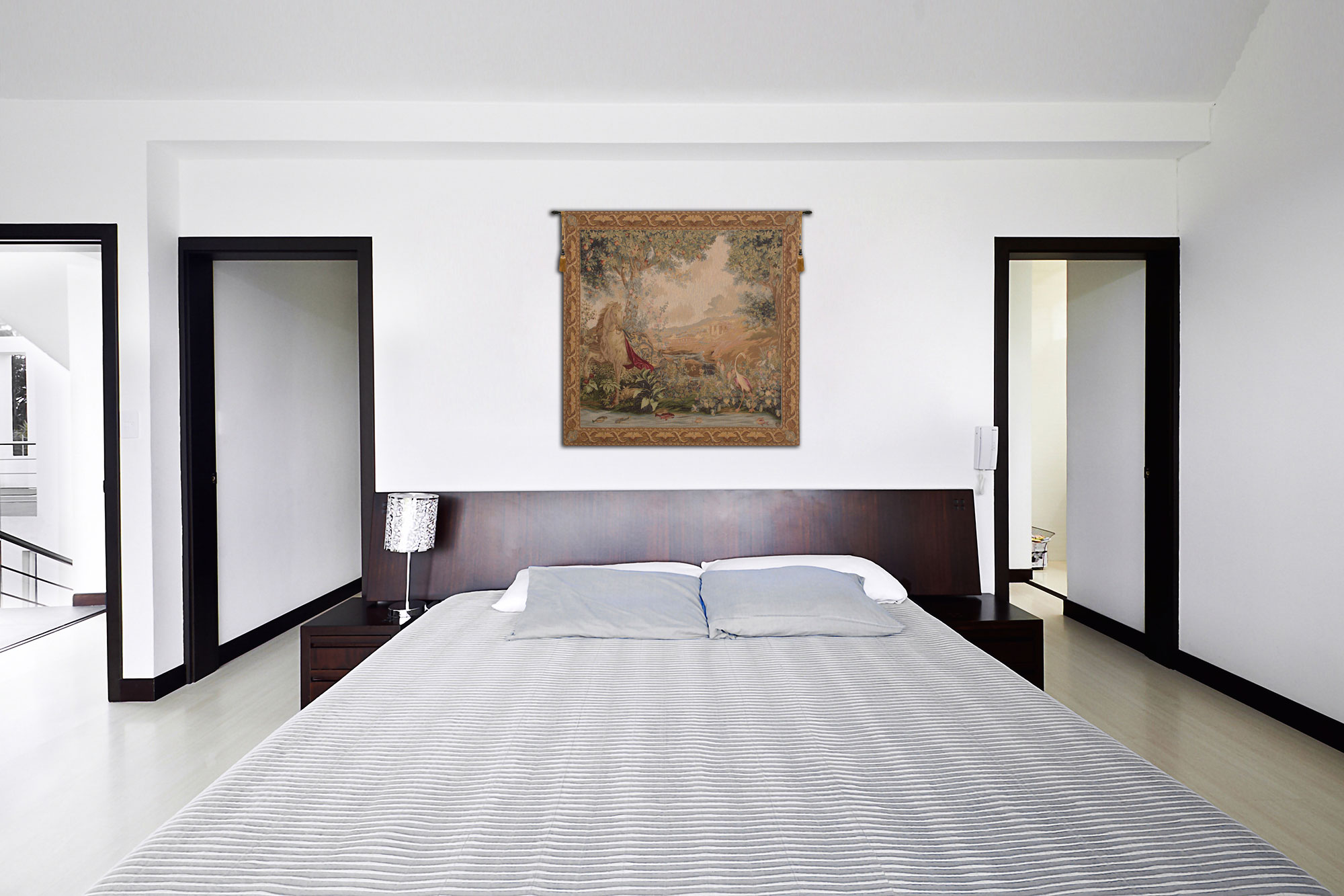 Albert Eckhout Le Point Deau Tapestry Wall Hanging 58 x 58 in Jacquard Woven Classical Wall Art