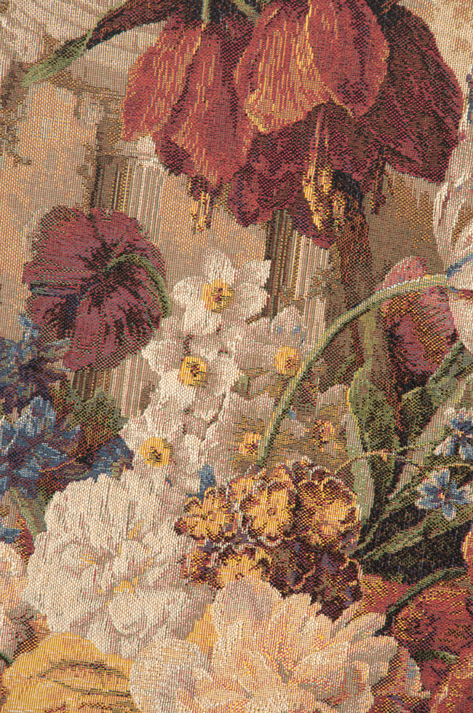 Decorative Bouquet Exotique Monkey Floral Tapestry Wall Hanging 58 x 58 in Jacquard Woven Botanical Animal Wall Art