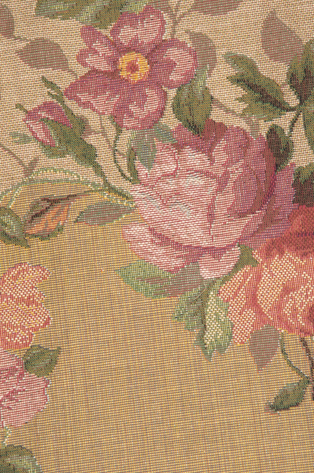 French Floral Roses Jacquard Woven Table Runner 72x14 Inch Traditional French Floral Decor