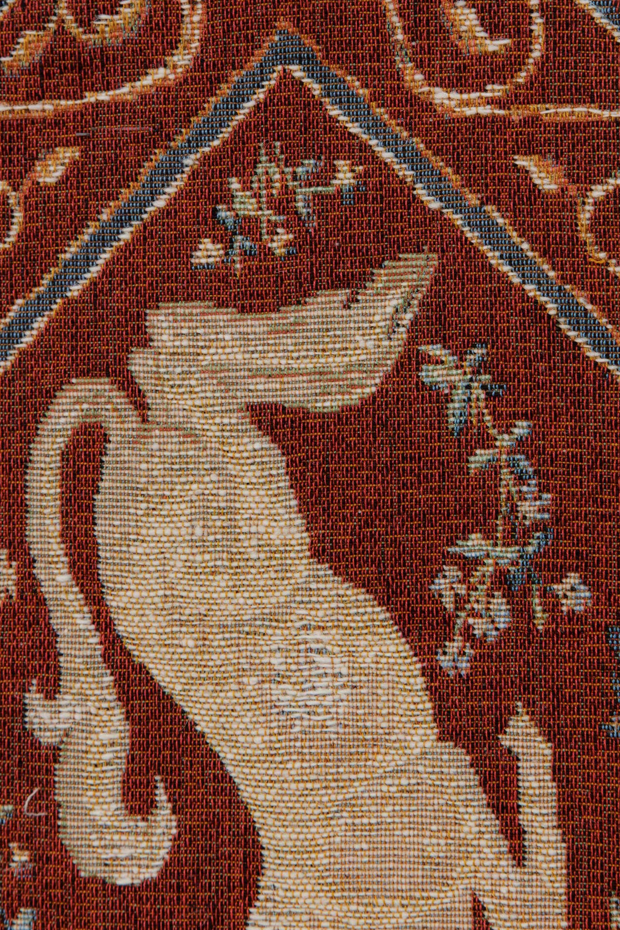 Licorne II Medieval French Jacquard Table Runner 34x14 Inch Unicorn Tapestry Dining Decor