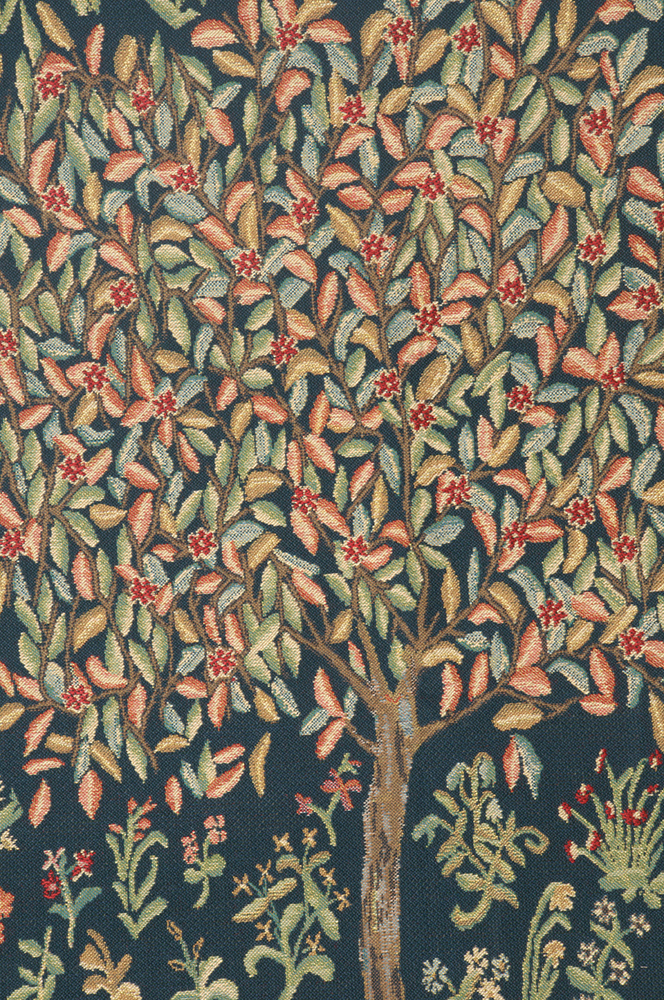 William Morris Pastel Tree of Life Tapestry Wall Hanging 24 x 18 in Jacquard Woven Arts Crafts Decor