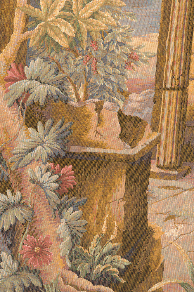 Vue Antique French Tapestry Wall Hanging 58x76 Inch Cotton Jacquard Woven Wall Tapestry