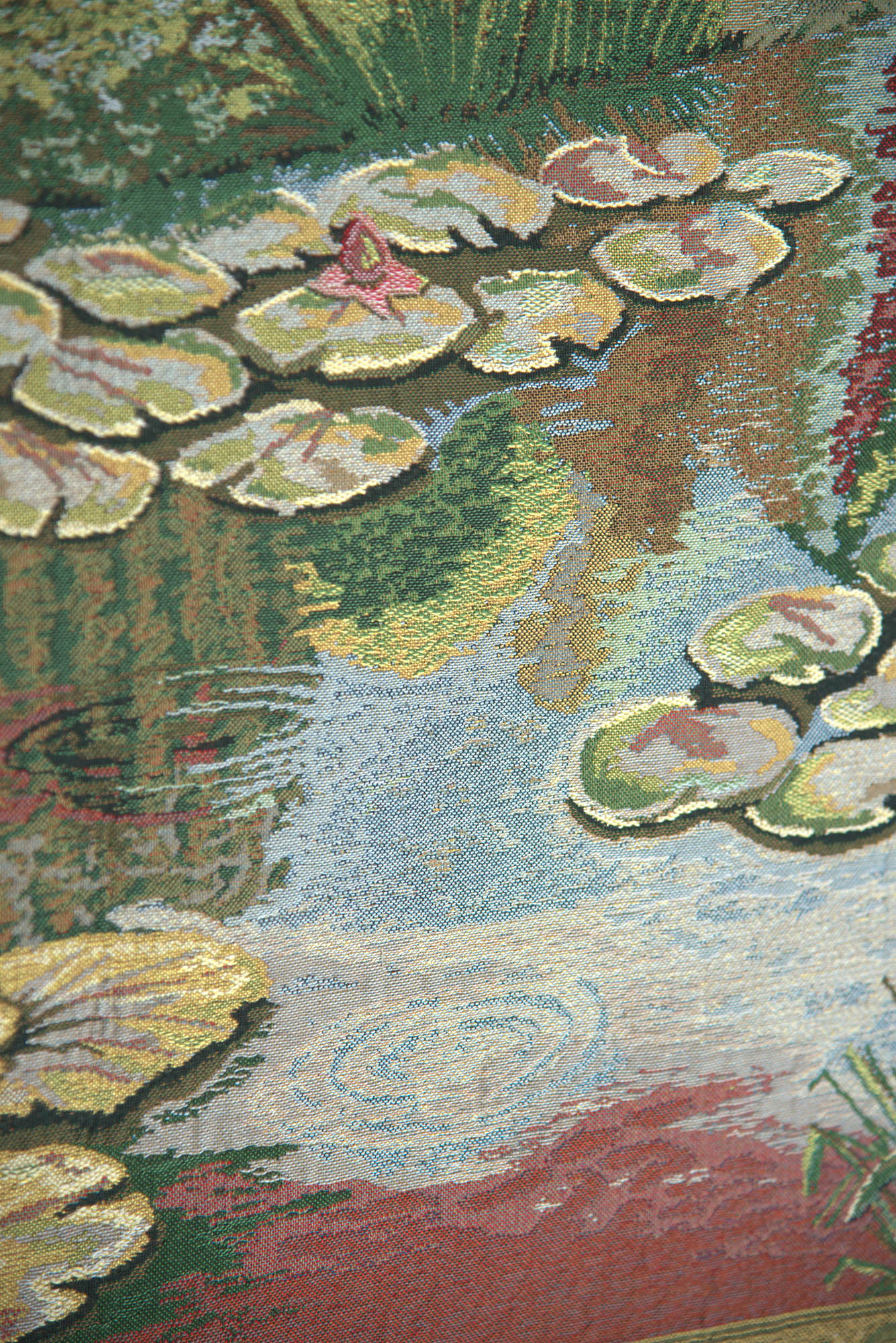 Claude Monet's Ville de Vertheuil Vintage Tapestry Wall Hanging 46 x 34 in French Impressionist Landscape Decor