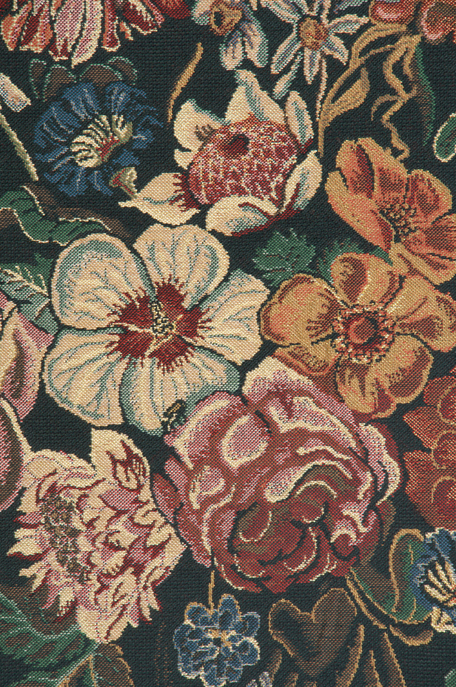 Nicolaes Van Verendael Bouquet Decorative Tapestry Wall Hanging 33 x 26 in Floral Still Life Woven Decor