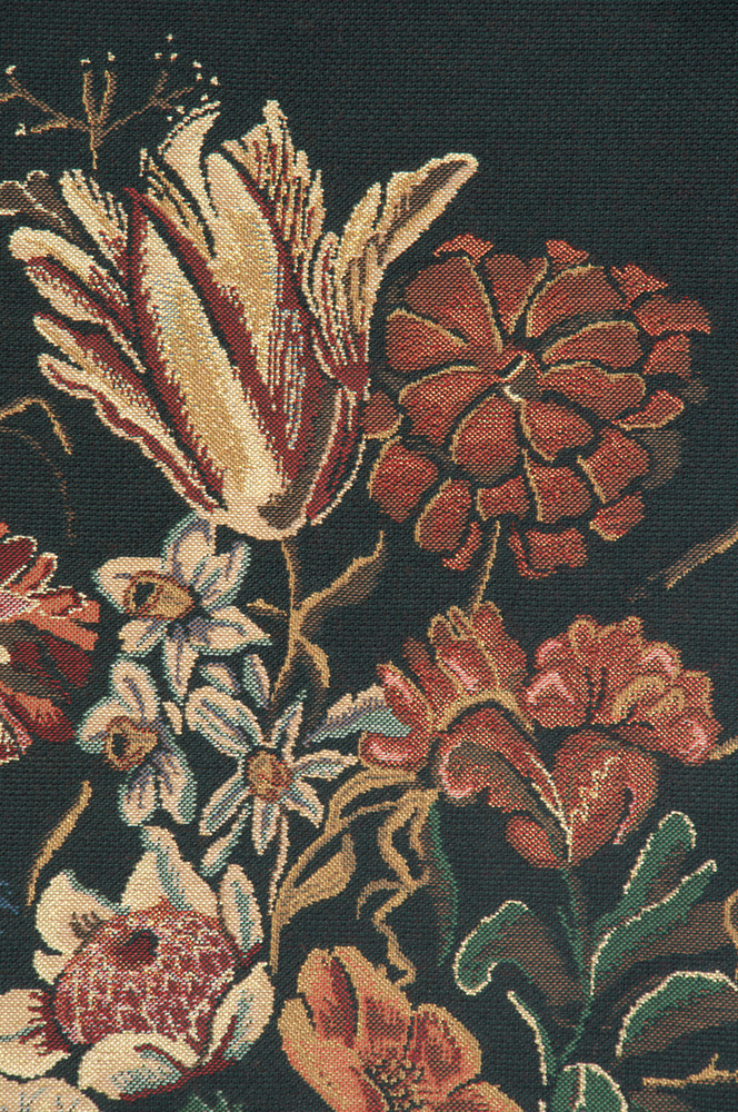 Nicolaes Van Verendael Bouquet Decorative Tapestry Wall Hanging 33 x 26 in Floral Still Life Woven Decor
