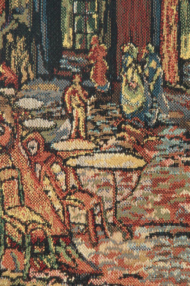 Vincent Van Gogh Terrace Tapestry Wall Hanging 21 x 18 in Cafe Terrace Impressionist Jacquard Woven Wall Decor