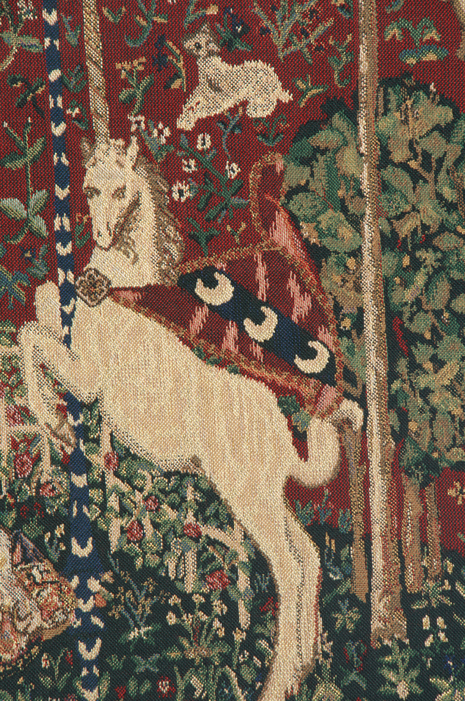 Medieval Taste With Border Tapestry Wall Hanging 33 x 43 in Lady Unicorn French Jacquard Woven Wall Decor