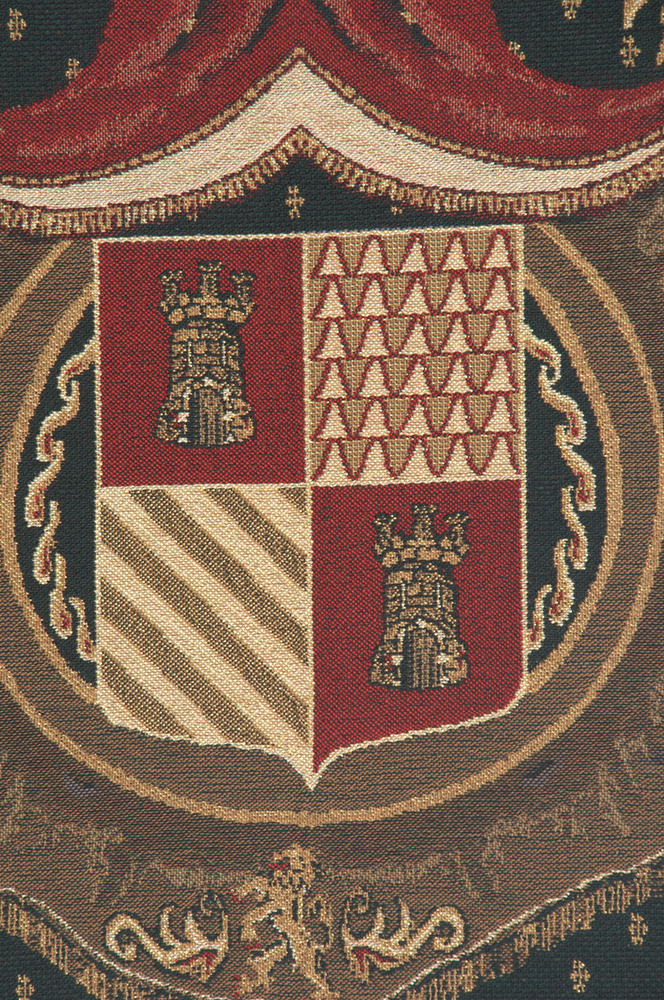 Medieval Royal Crest II Tapestry Wall Hanging 49 x 33 in Heraldic Renaissance Jacquard Woven European Wall Decor