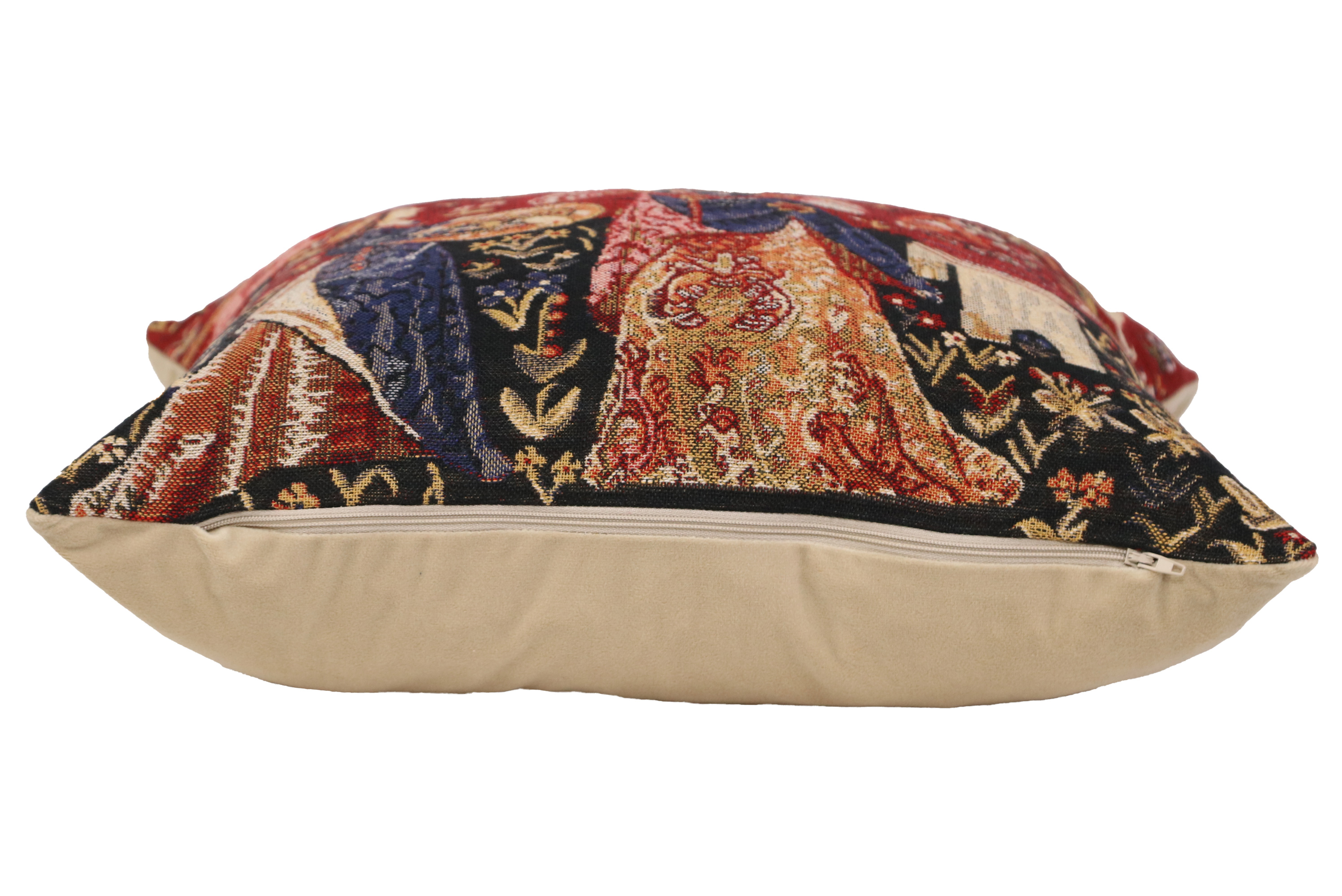 Medieval Smell II Tapestry Pillow Cover 16x16 Inch Cotton Jacquard Woven Cushion Cover
