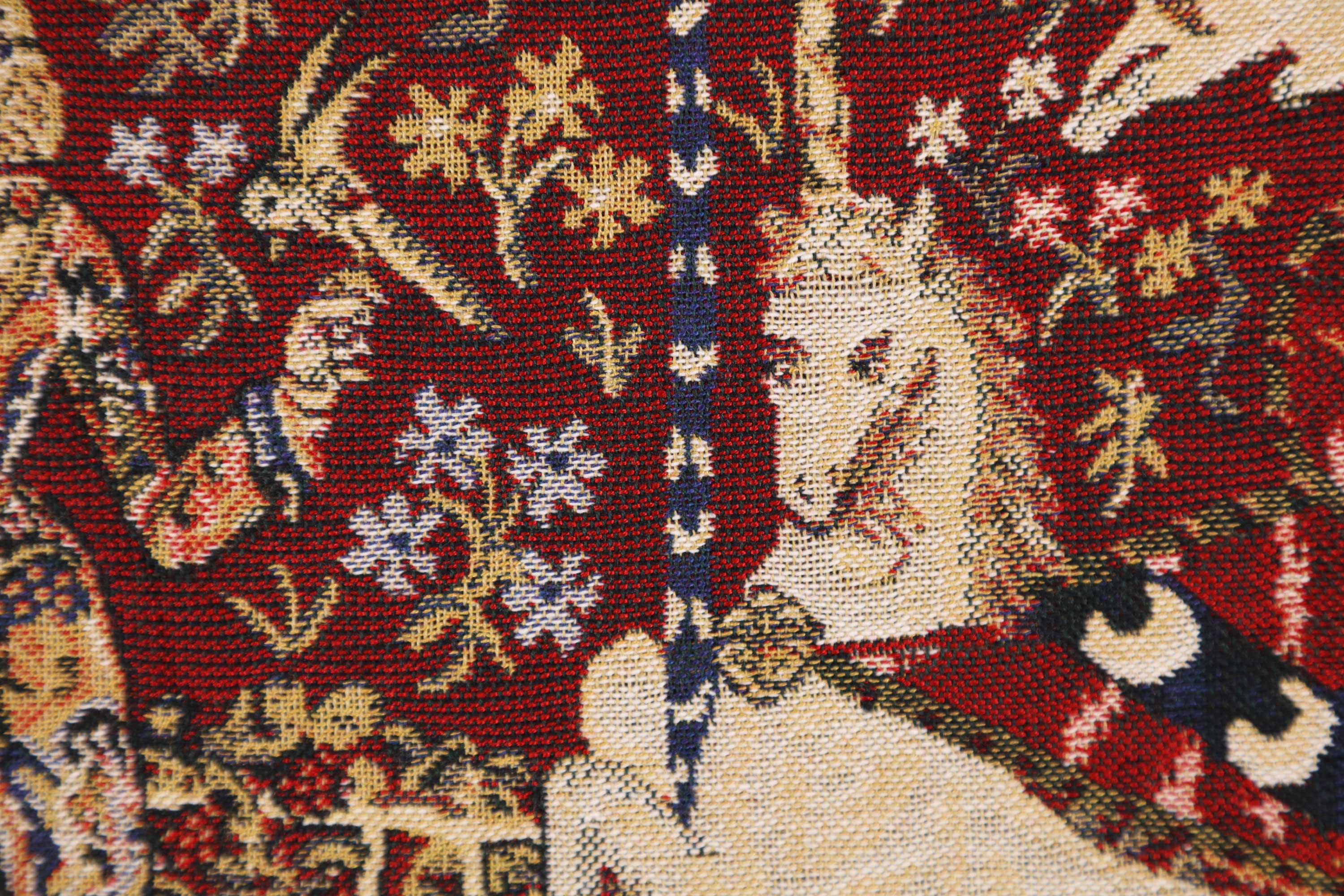 Medieval Taste III Tapestry Pillow Cover 16x16 Inch Cotton Jacquard Woven Cushion Cover