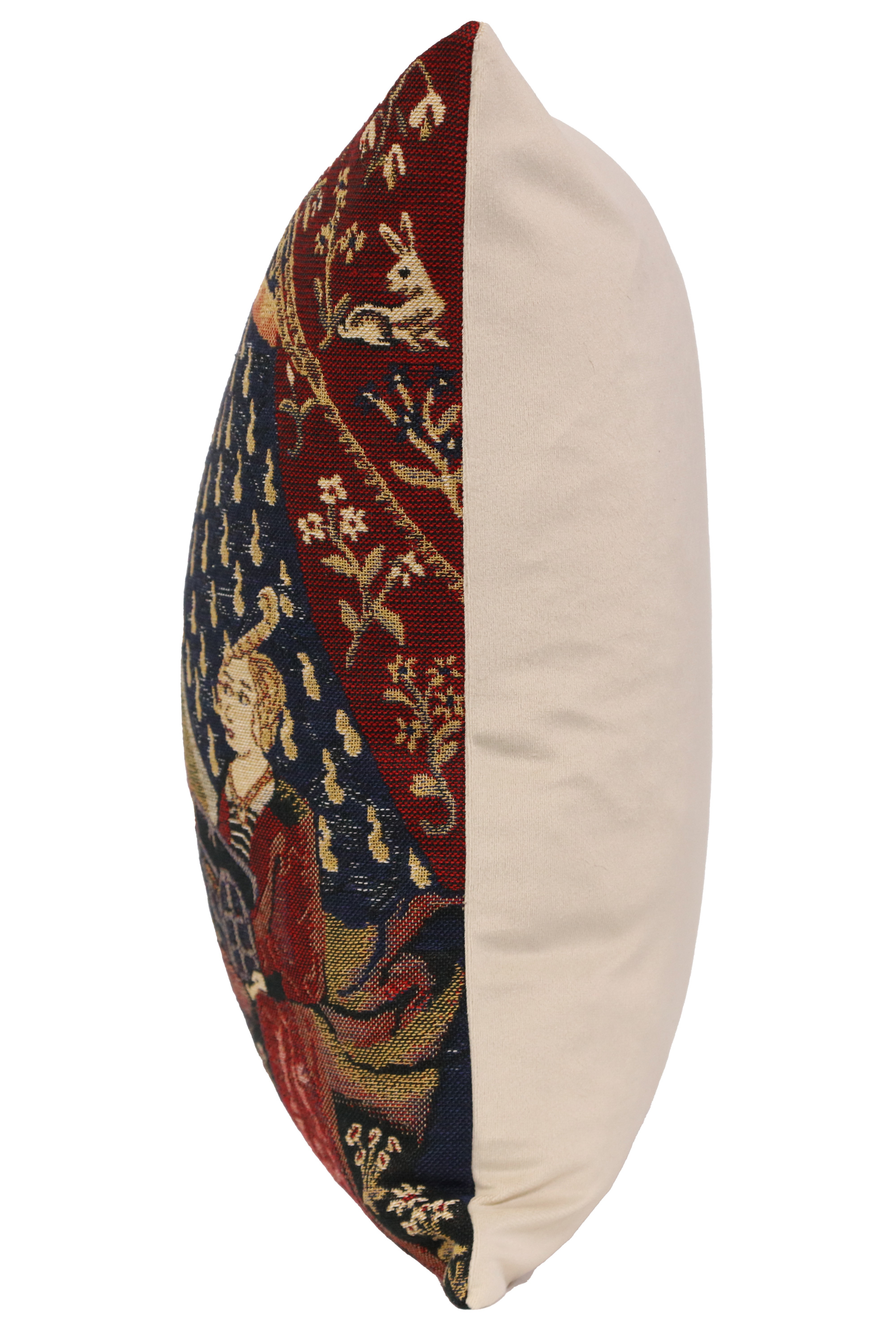 Medieval My Only Desire Tapestry Pillow Cover 16x16 Inch Cotton Jacquard Woven Cushion Cover