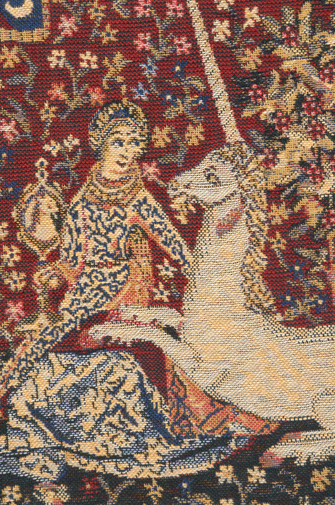 Medieval Sight II Tapestry Pillow Cover 16x16 Inch Cotton Jacquard Woven Cushion Cover