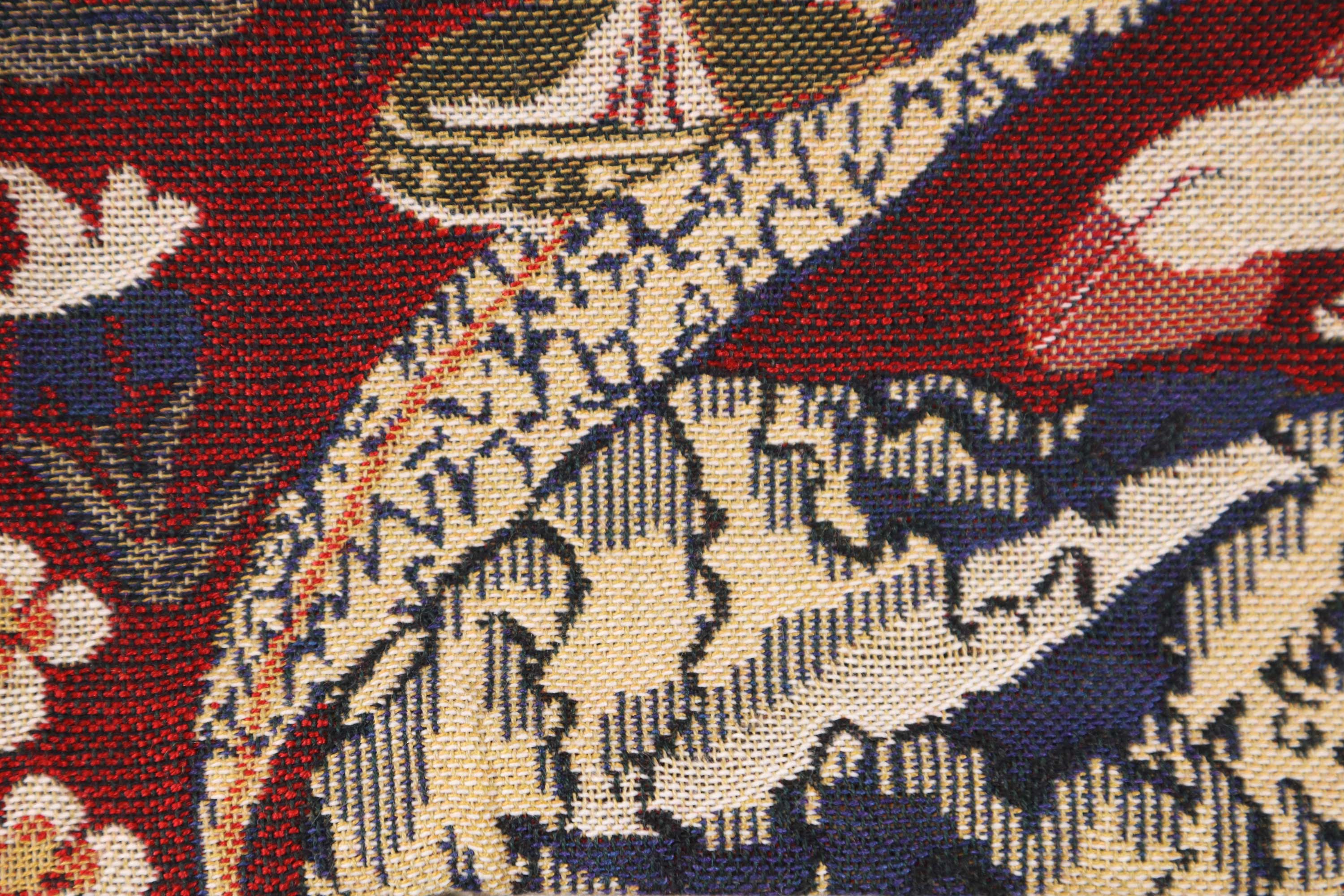 Medieval Sight III Tapestry Pillow Cover 16x16 Inch Cotton Jacquard Woven Cushion Cover