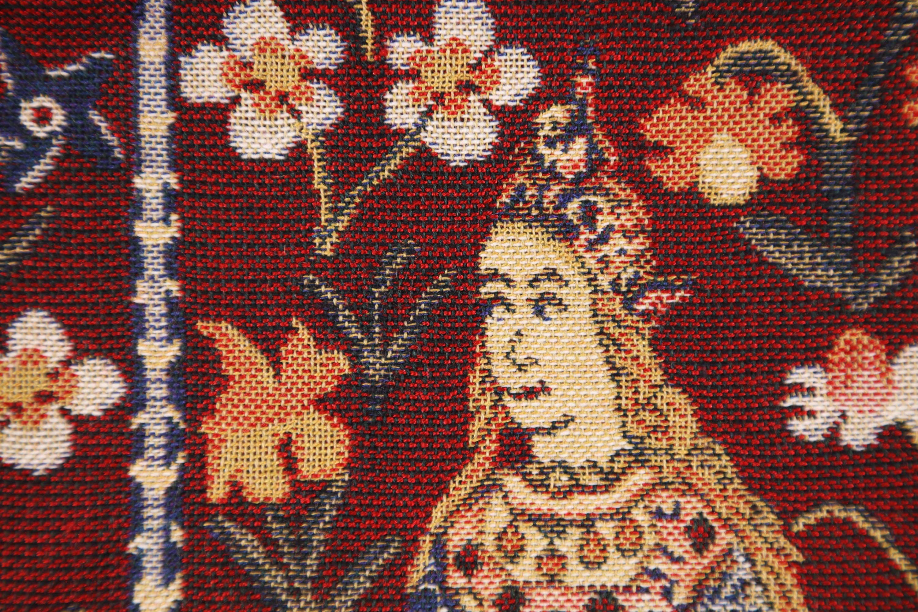 Medieval Touch Tapestry Pillow Cover 16x16 Inch Cotton Jacquard Woven Cushion Cover