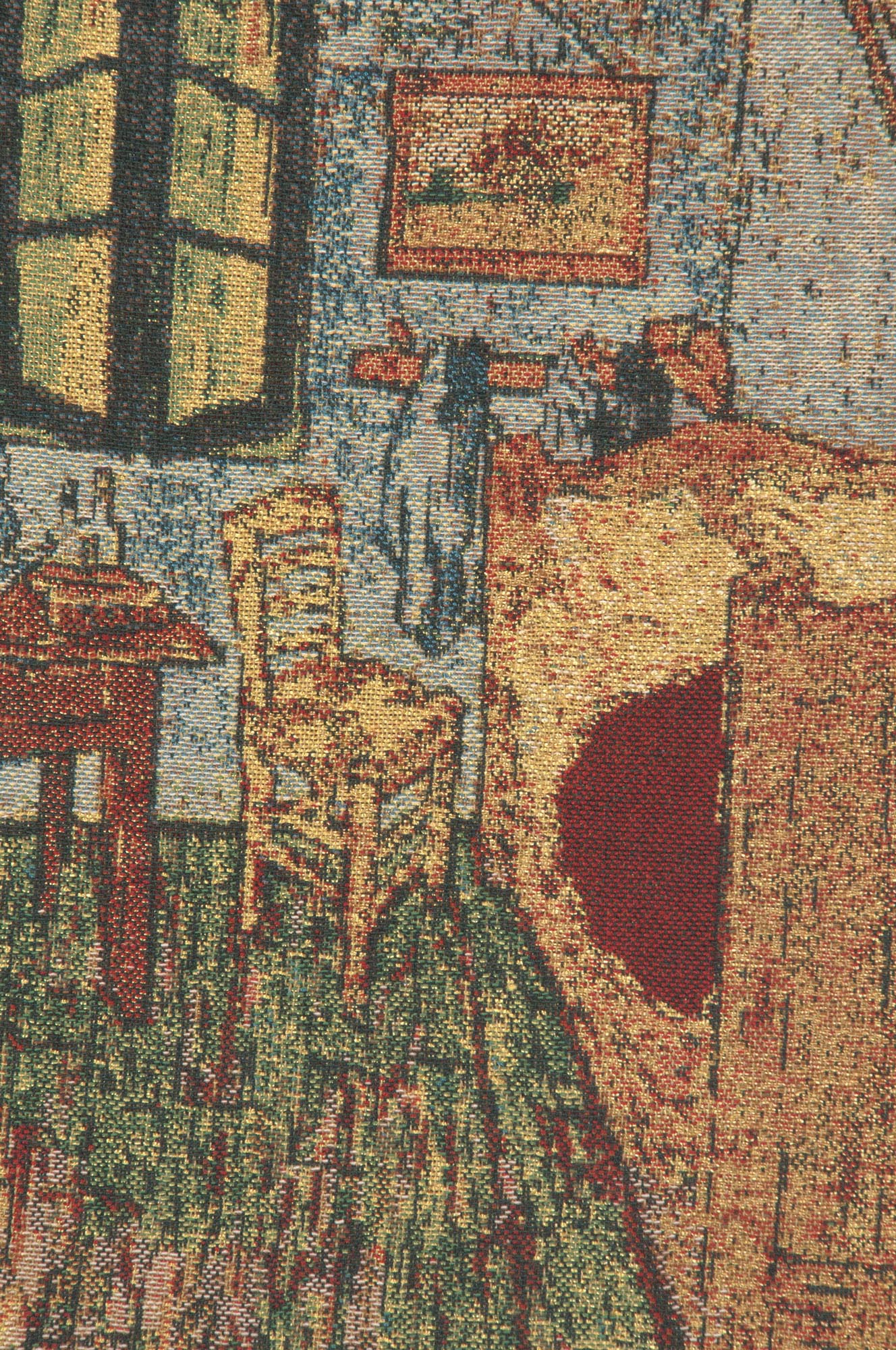 Vincent Van Gogh The Sleeping Room Tapestry Pillow Cover 16x16 Inch Cotton Jacquard Woven Cushion Cover