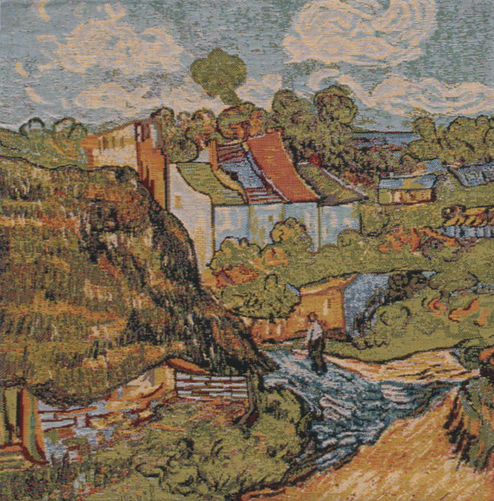 Vincent Van Gogh The House Tapestry Pillow Cover 16x16 Inch Cotton Jacquard Woven Cushion Cover