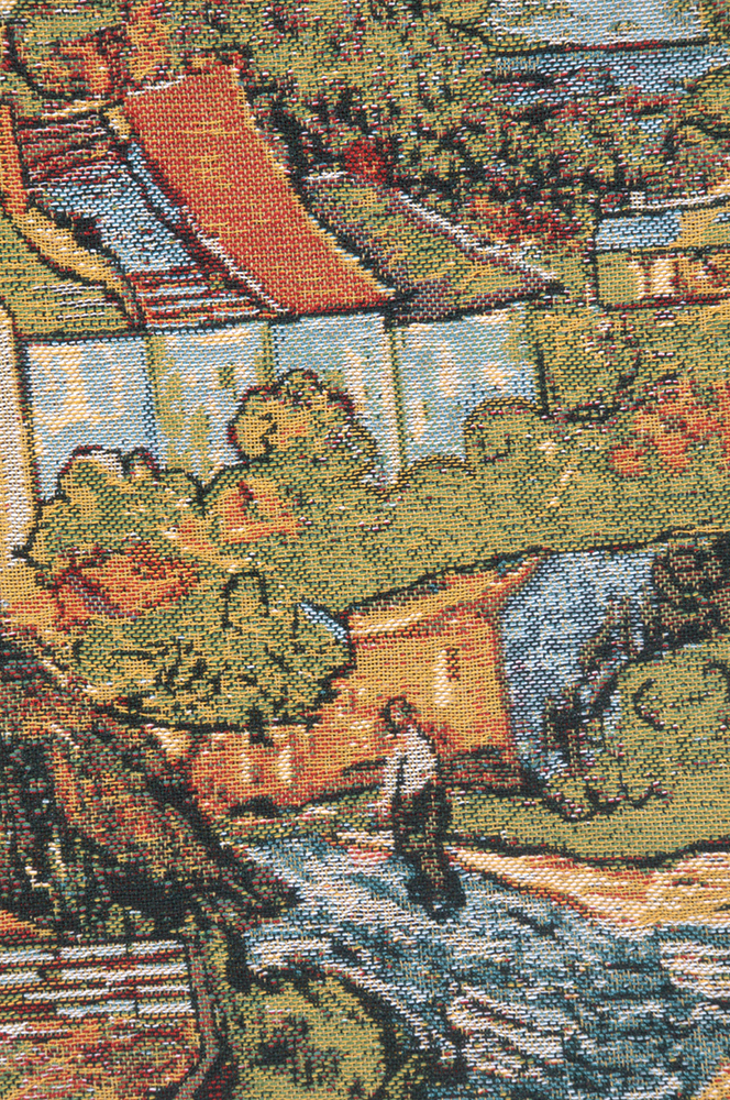 Vincent Van Gogh The House Tapestry Pillow Cover 16x16 Inch Cotton Jacquard Woven Cushion Cover