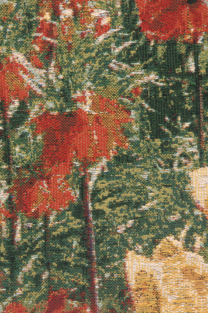 Floral Keukenhof Gardens Tapestry Pillow Cover 16x16 Inch Cotton Jacquard Woven Cushion Cover