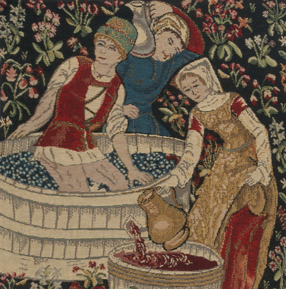 Vendages Belgian Tapestry Pillow Cover 16x16 Inch Cotton Jacquard Woven Cushion Cover
