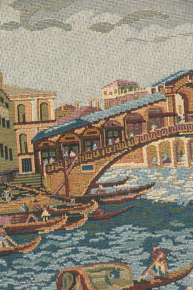 Grand Canal Italian Tapestry Wall Hanging 12x30 Inch Cotton Jacquard Woven Wall Tapestry