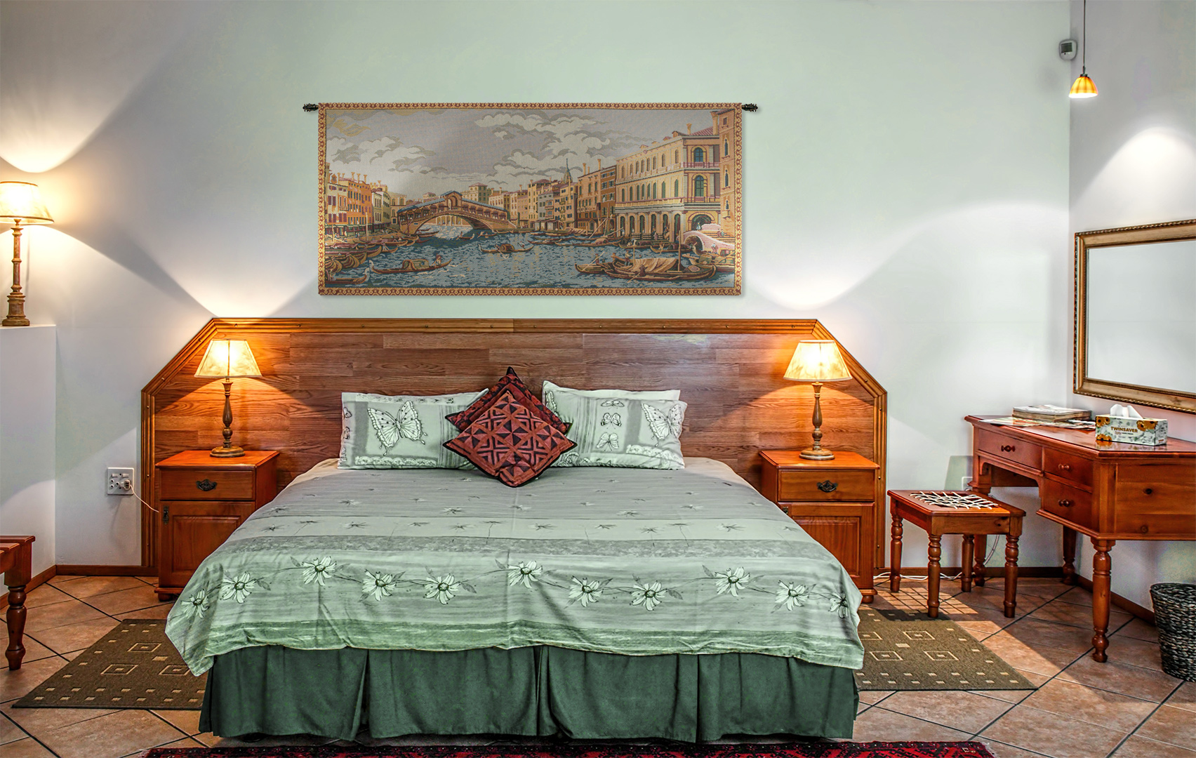 Grand Canal Italian Tapestry Wall Hanging 12x30 Inch Cotton Jacquard Woven Wall Tapestry