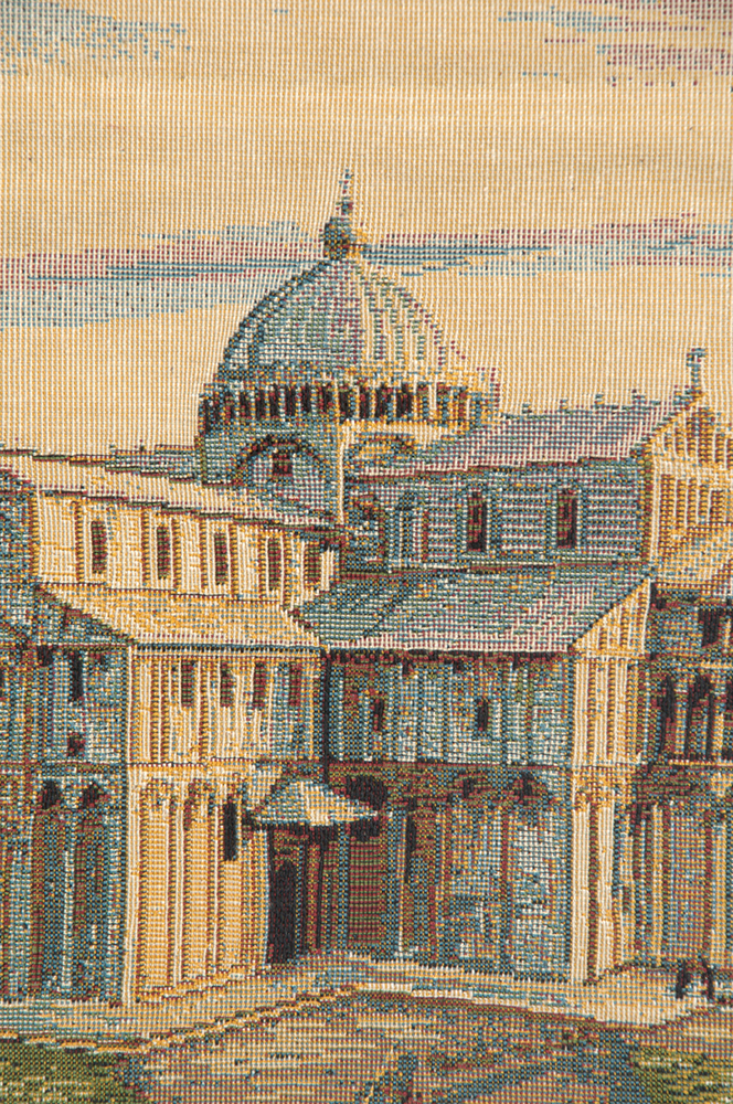 Torre Duomo Tapestry Wall Hanging 12 x 19 in Italian Architecture Cityscape Jacquard Woven European Wall Decor