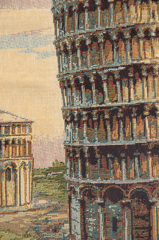 Torre Duomo Tapestry Wall Hanging 12 x 19 in Italian Architecture Cityscape Jacquard Woven European Wall Decor