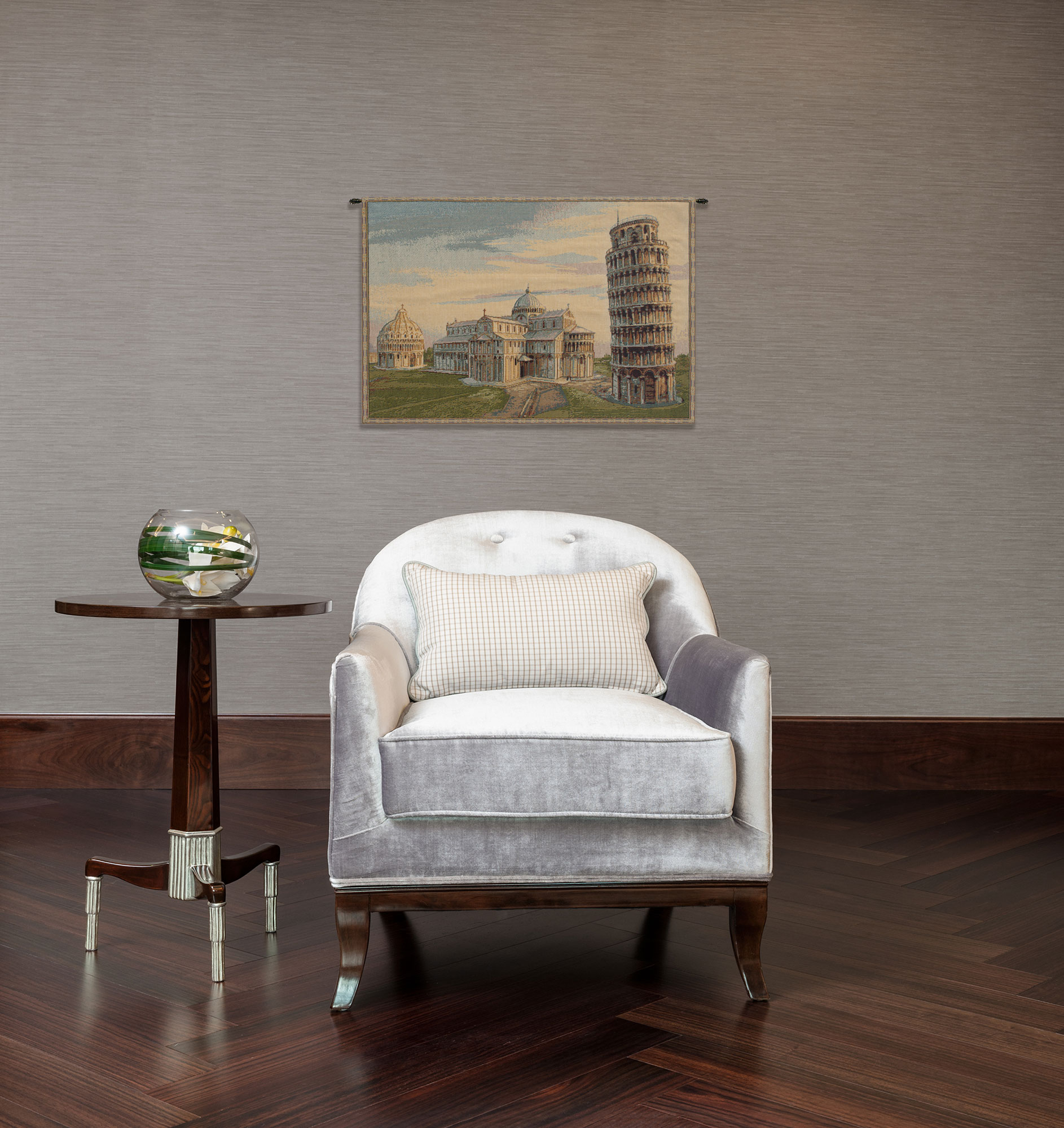 Torre Duomo Tapestry Wall Hanging 12 x 19 in Italian Architecture Cityscape Jacquard Woven European Wall Decor