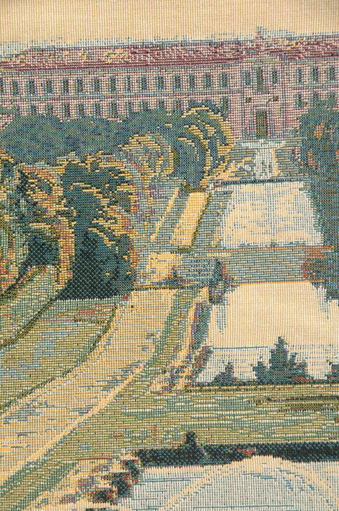 Reggia Caserta Italian Tapestry Wall Hanging 12x19 Inch Cotton Jacquard Woven Wall Tapestry