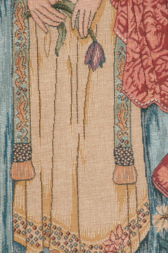 William Morris Orchard Tapestry Wall Hanging 48 x 30 in Arts and Crafts Jacquard Woven Floral Wall Decor