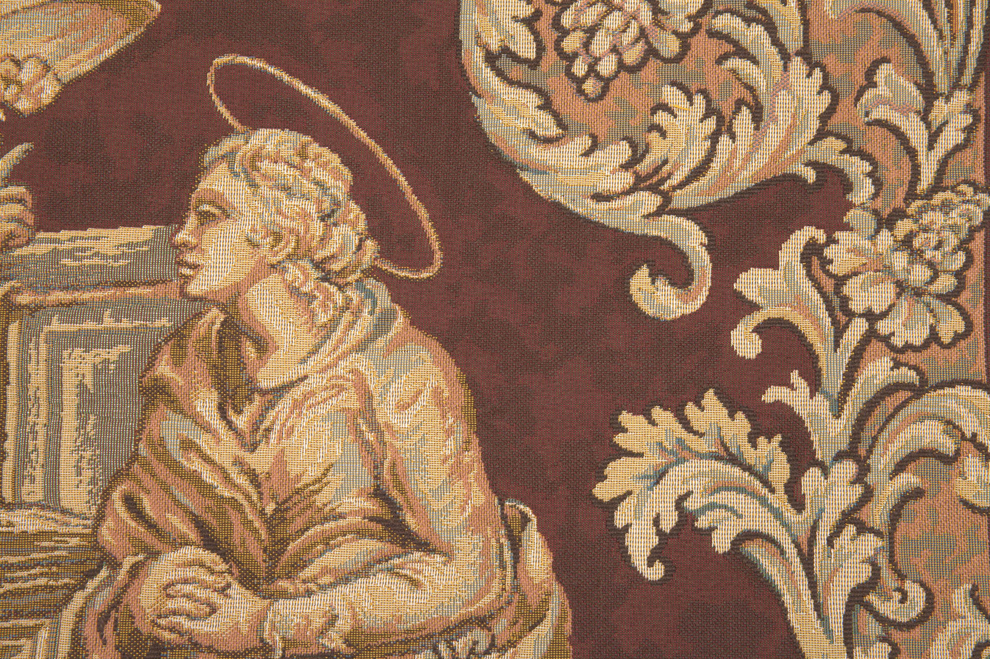 Alberto Passini Annunciation Religious Tapestry Wall Hanging 24 x 42 in Jacquard Woven Christian Religious Wall Art