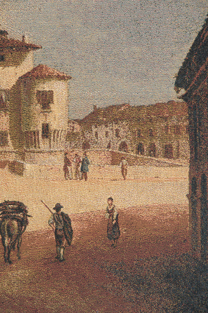 Giuseppe Alinovi Castle Parma Decorative Tapestry Wall Hanging 24 x 42 in Jacquard Woven Italian Castle Wall Art