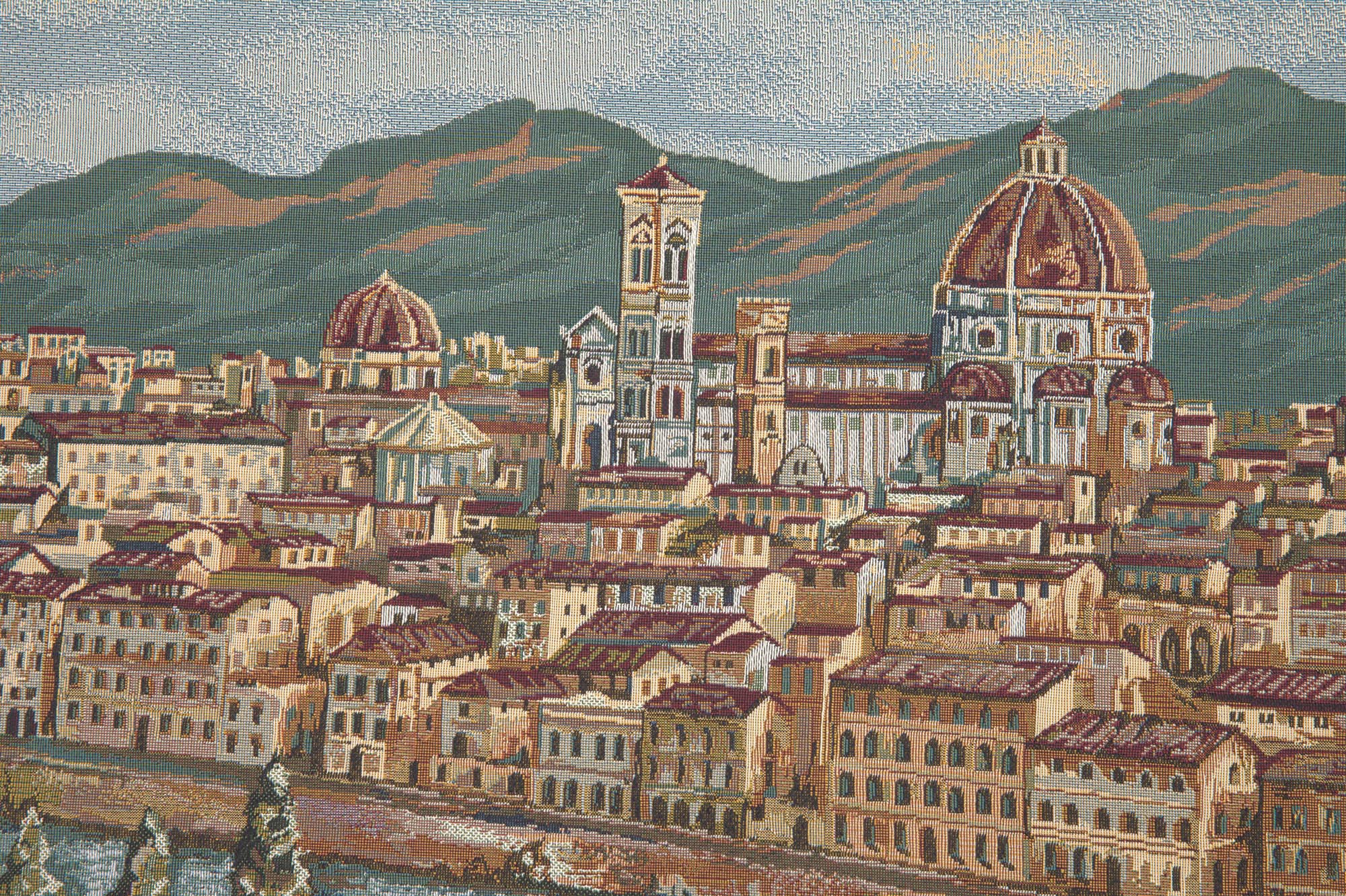 Alberto Passini Firenze Italian Tapestry Wall Hanging 26x43 Inch Cotton Jacquard Woven Wall Tapestry