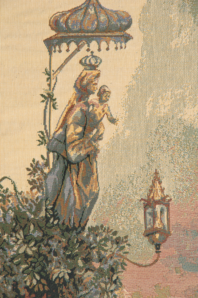 Alberto Passini Gondola Italian Tapestry Wall Hanging 26x19 Inch Cotton Jacquard Woven Wall Tapestry
