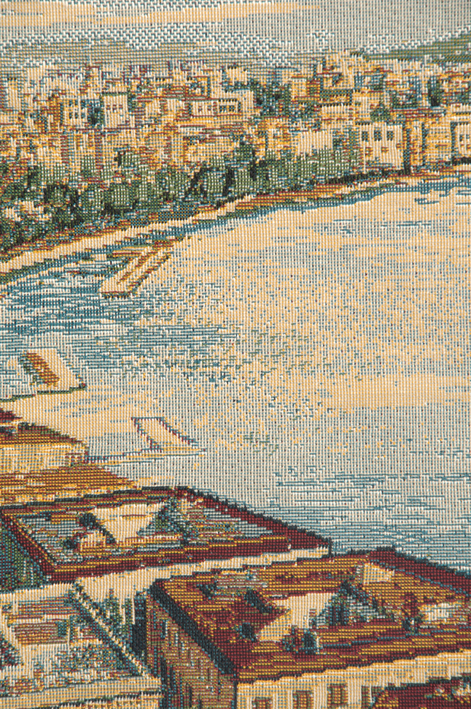 Alessia Cara Gulf of Naples Tapestry Wall Hanging 12x19 Inch Cotton Jacquard Woven Wall Tapestry