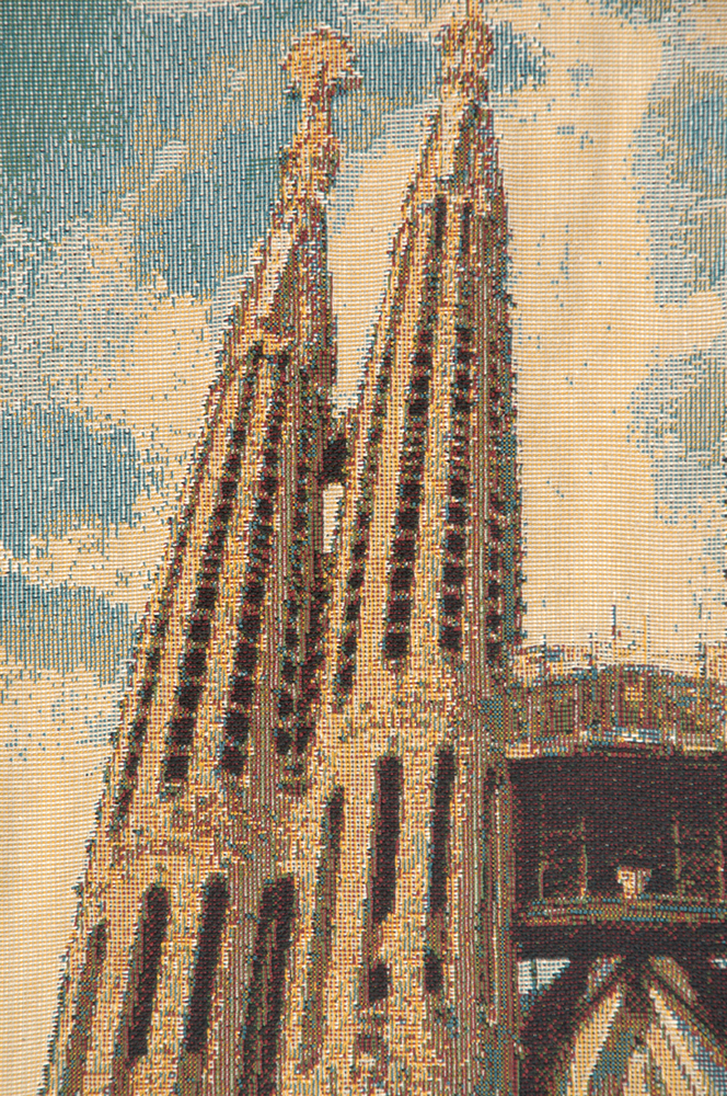 Antoni Gaudi The Holy Family Italian Tapestry Wall Hanging 19x12 Inch Cotton Jacquard Woven Wall Tapestry