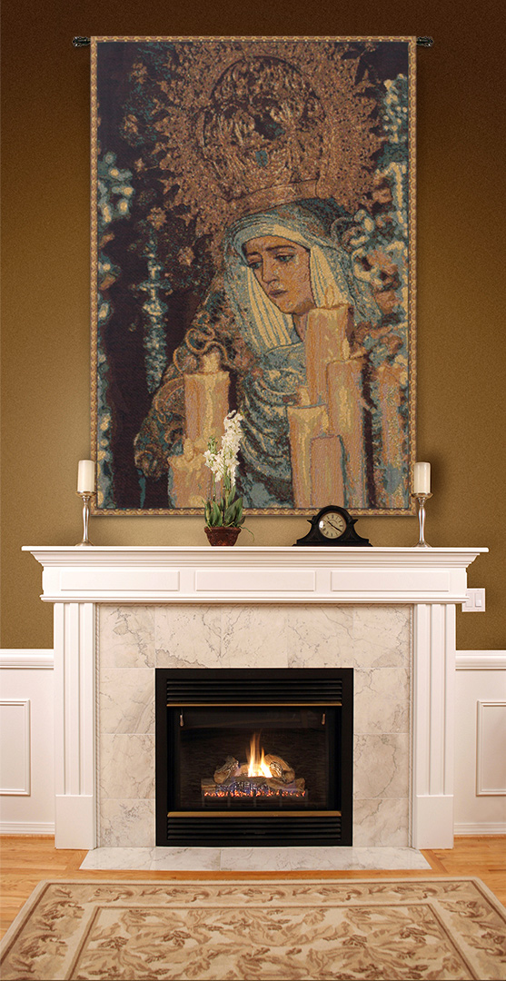 St. Seville Italian Tapestry Wall Hanging 19x12 Inch Cotton Jacquard Woven Wall Tapestry