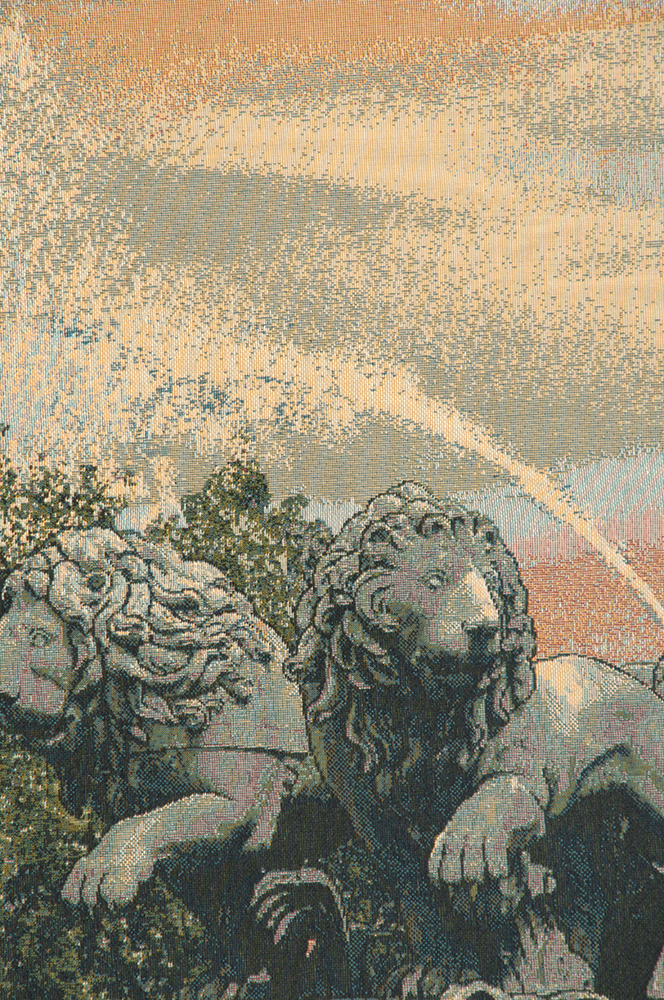 Alessia Cara Cibele Madrid Fountain Tapestry Wall Hanging 24 x 34 in Spanish Landmark Jacquard Woven Wall Decor