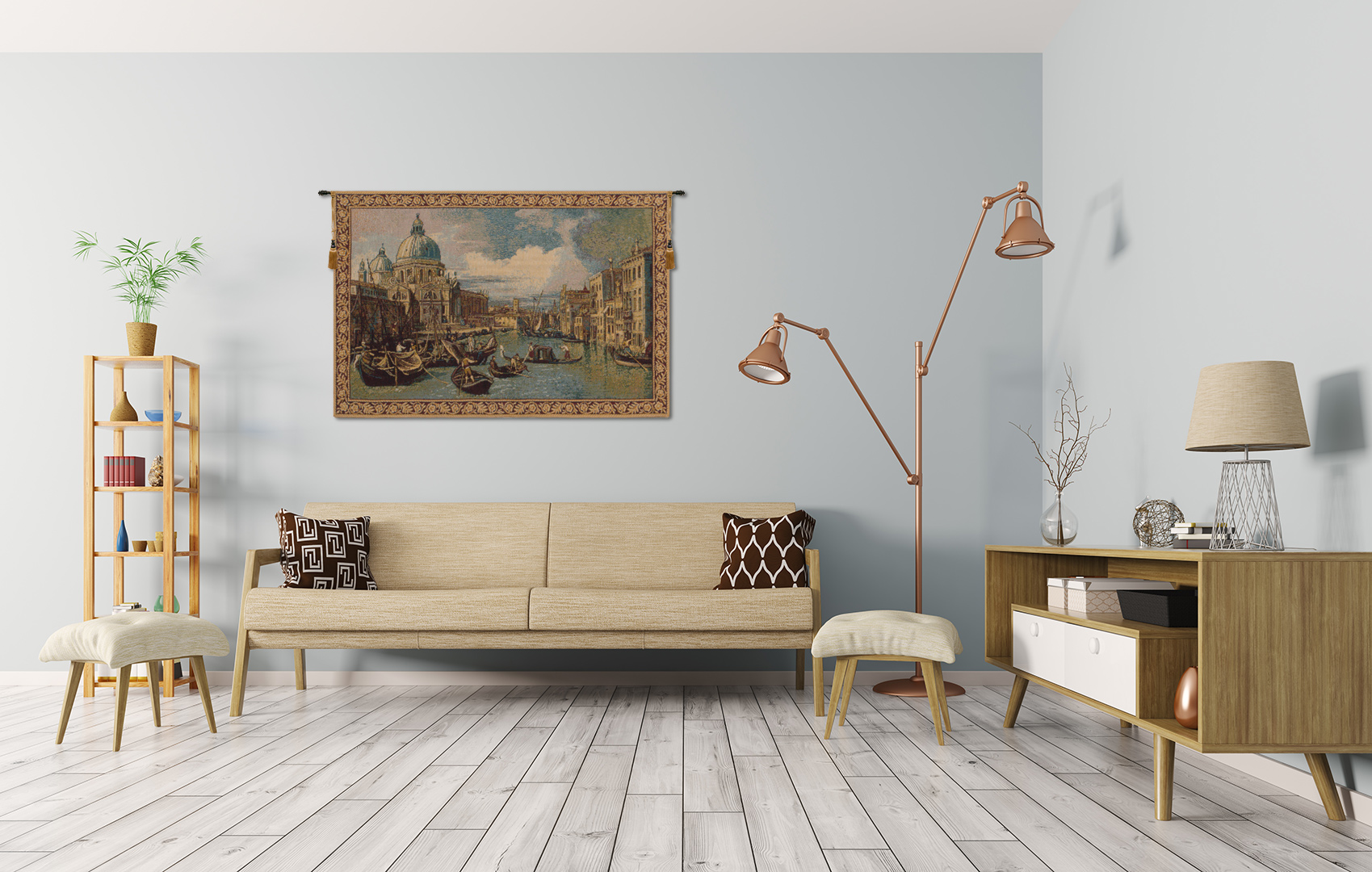 Alessia Cara Saint Mary of Health Italian Tapestry Wall Hanging 13x19 Inch Cotton Jacquard Woven Wall Tapestry