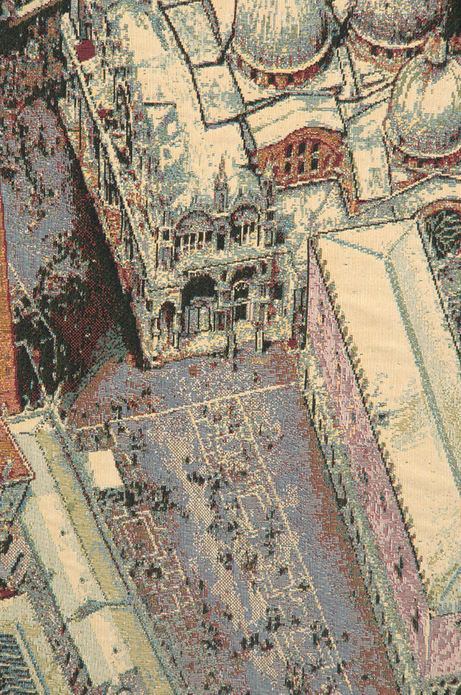 Alessia Cara Venice from Above Tapestry Wall Hanging 24 x 34 in Italian Cityscape Jacquard Woven Wall Decor