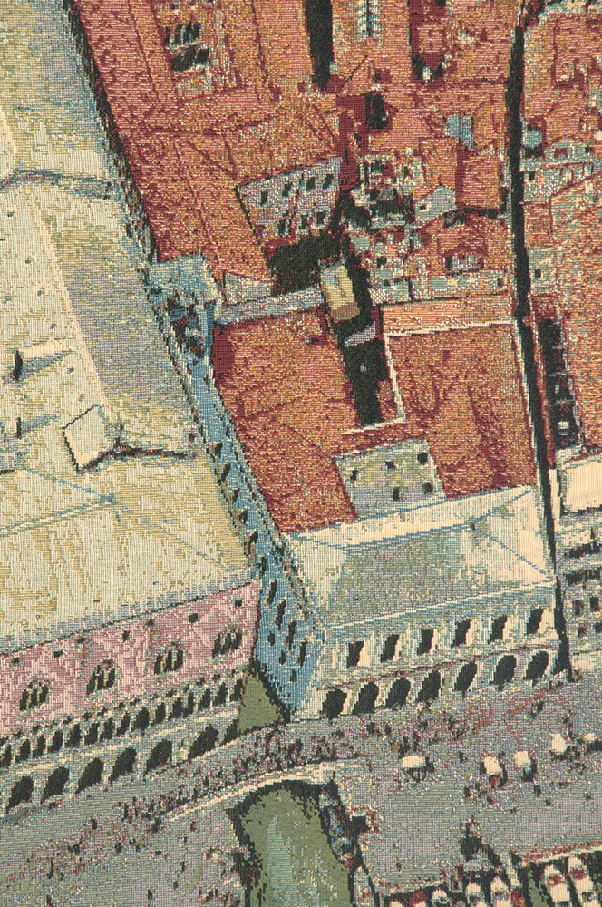 Alessia Cara Venice from Above Tapestry Wall Hanging 24 x 34 in Italian Cityscape Jacquard Woven Wall Decor