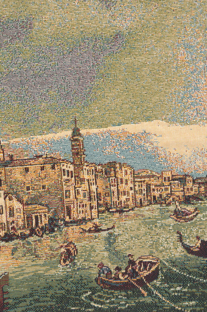 Alessia Cara La Salute Tapestry Wall Hanging 13 x 19 in Venice Landmark Jacquard Woven Italian Wall Decor