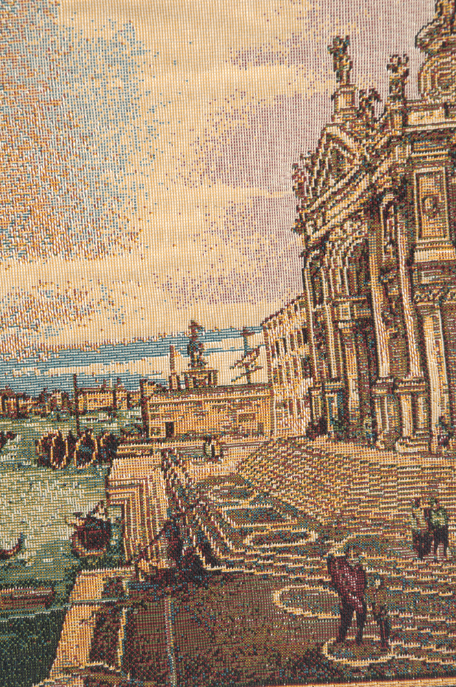 Alessia Cara La Salute Tapestry Wall Hanging 13 x 19 in Venice Landmark Jacquard Woven Italian Wall Decor
